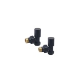 Cutout image of Redroom by Barwick Black Angled Round Manual Radiator Valves